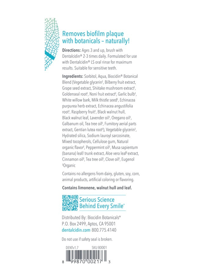 Dentalcidin Oral Microbiome Toothpaste with Biocidin