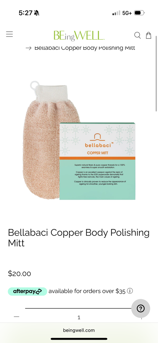 Bellabaci Copper Body Polishing Mitt