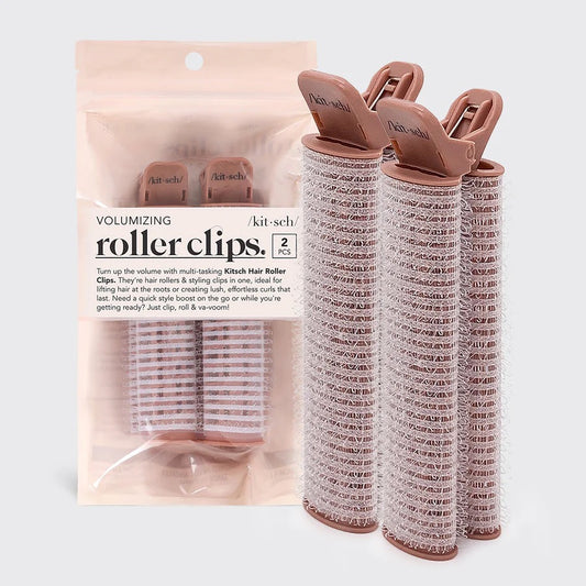 Recycled Plastic Volumizing Roller Clips 2 pc - Terracotta