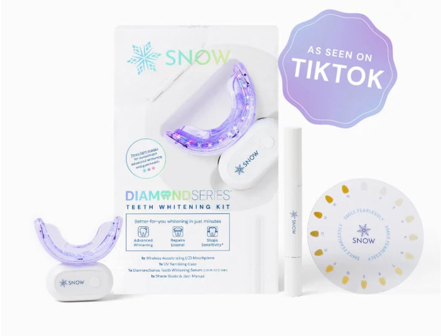 Snow DiamondSeries® Wireless Teeth Whitening Kit with Hydroxyapatite & Self-Sanitizing Charging Case