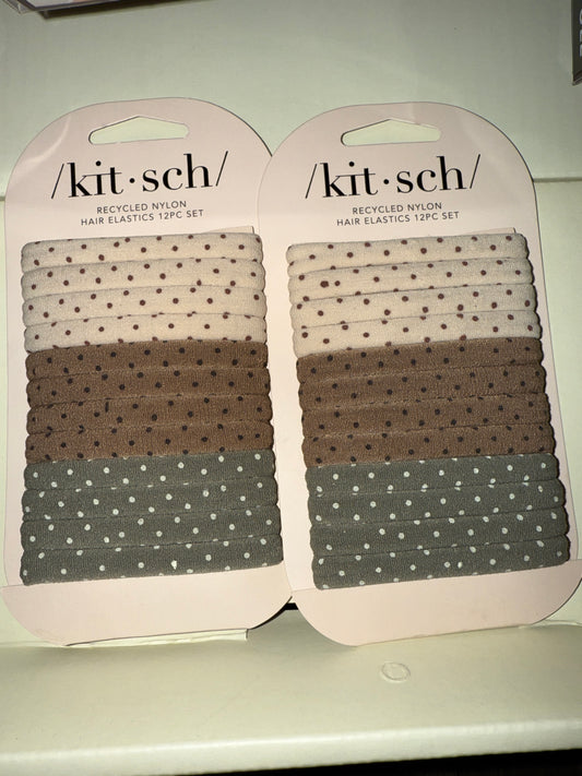 Polka Dot Hair Elastics 12pc Set - Multi