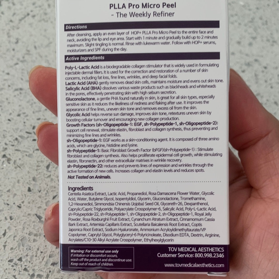 HOUSE OF PLLA® HOP+ PLLA Pro Micro Peel - The Weekly Refiner 4ml x 4 Treatments