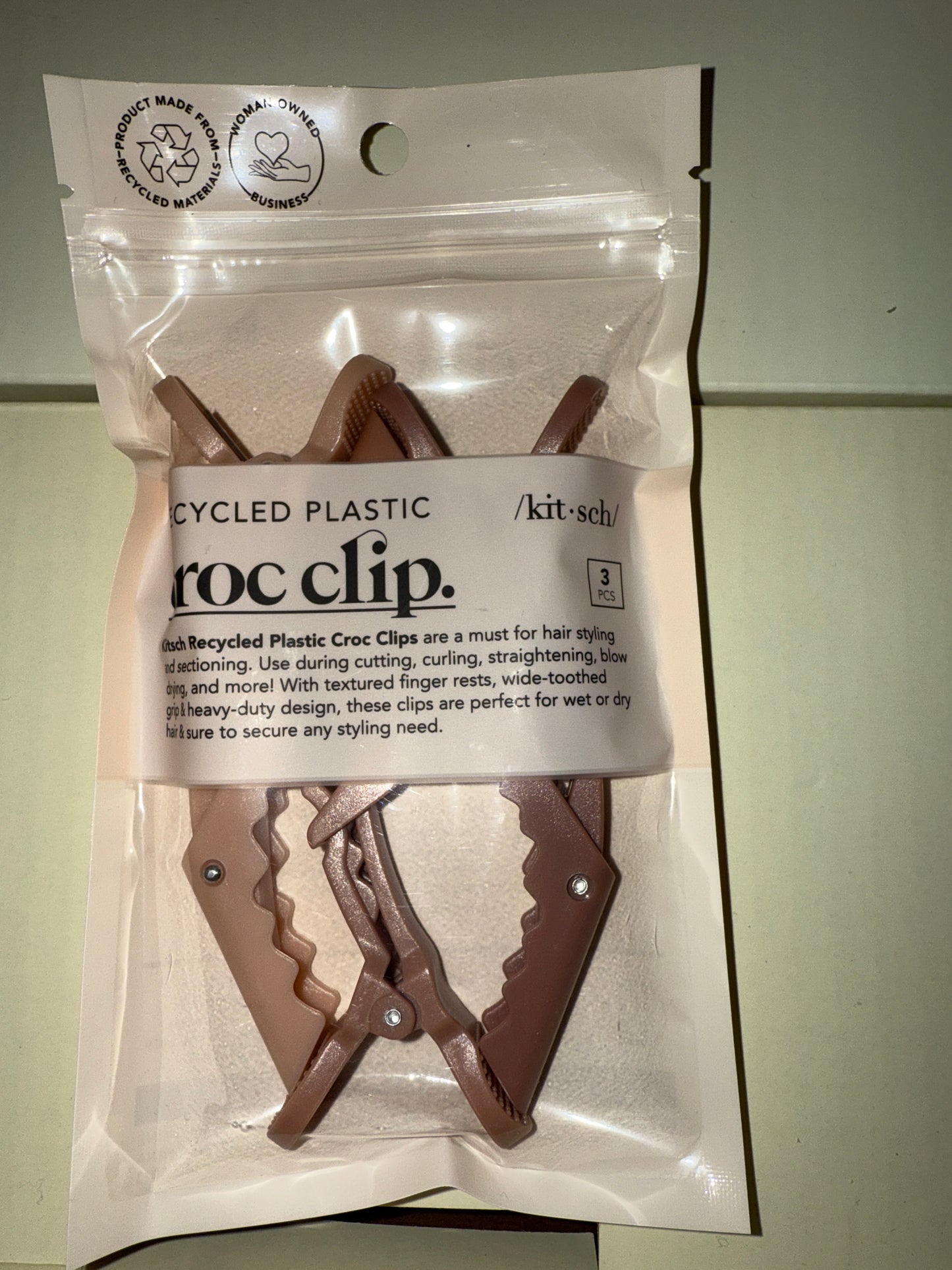 Kitsh Claw Clip Pink Glitter