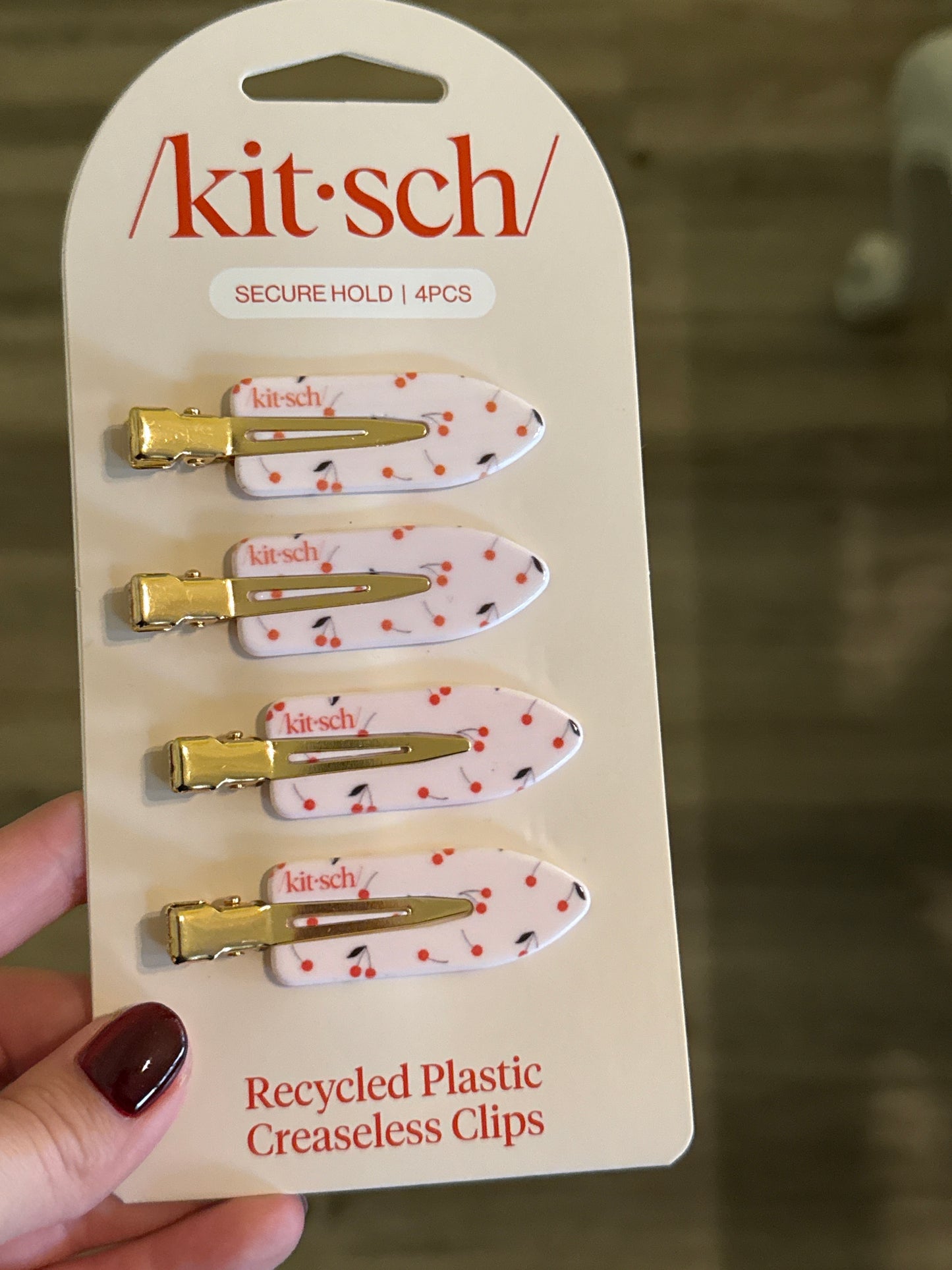 Creaseless Clips 4 pc / Cherry Print