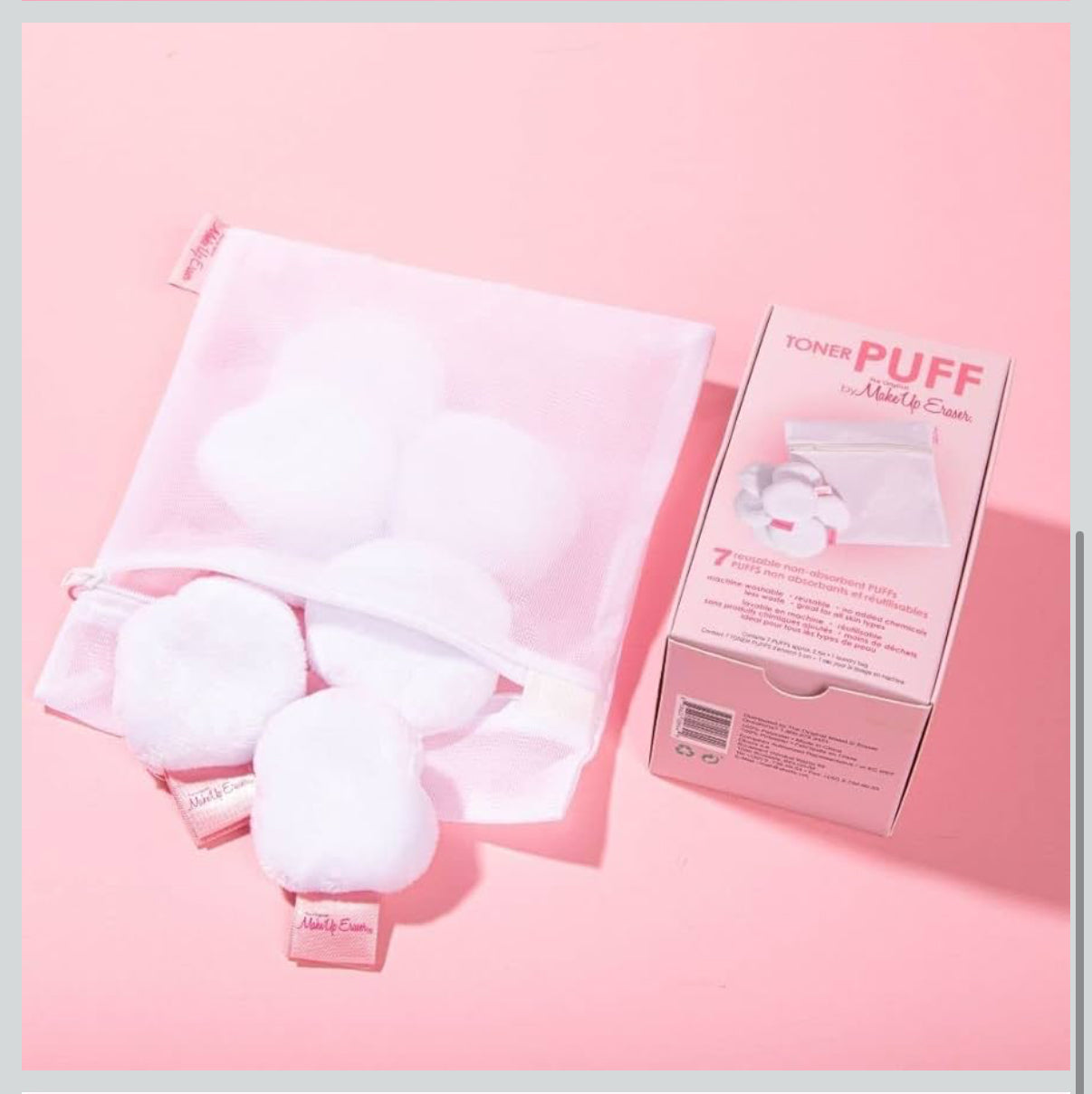 MakeUp Eraser Toner Puff 7pc Set