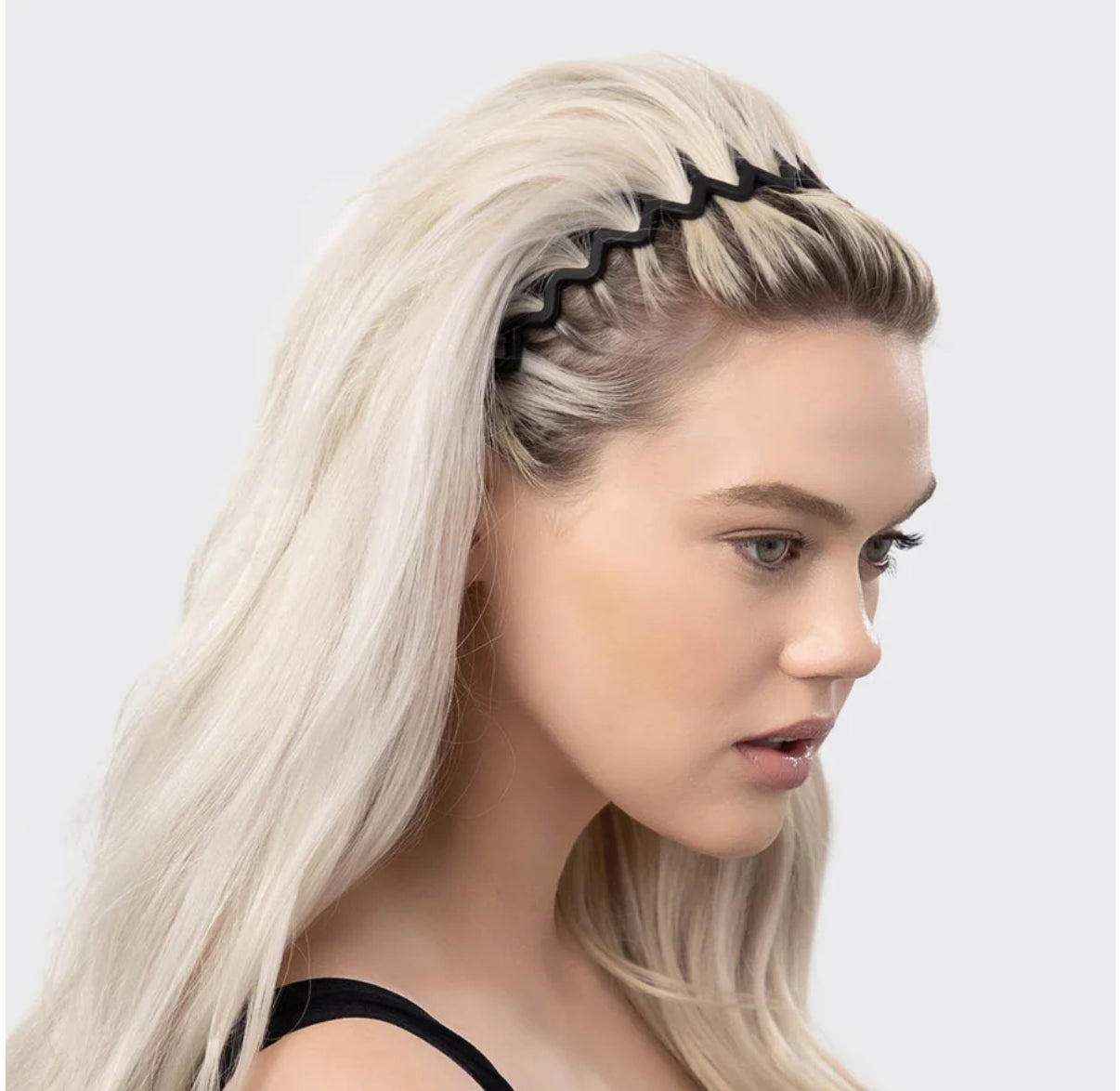 Recycled Plastic Zig Zag Headband 2 pc - Black & Tortoise