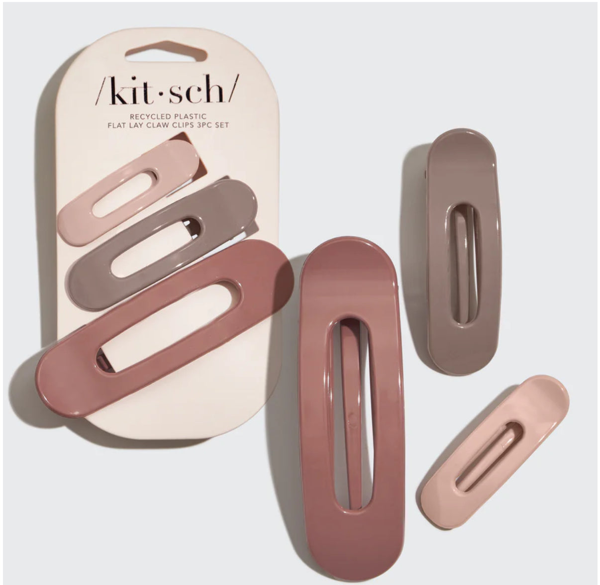 Recycled Plastic Ultra Glossy Flat Lay Claw Clips