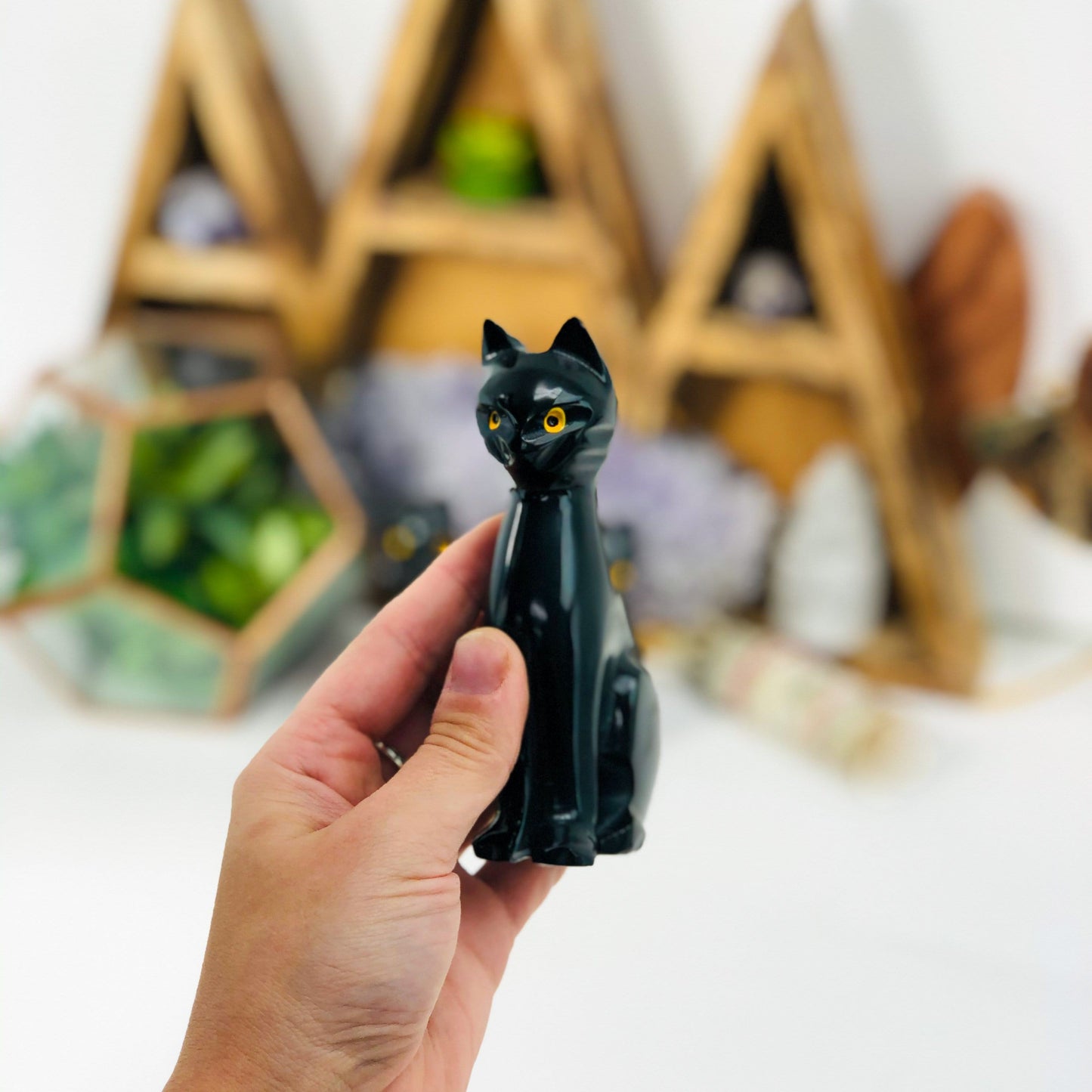 Black Onyx Cat- Polished Stone Kitty
